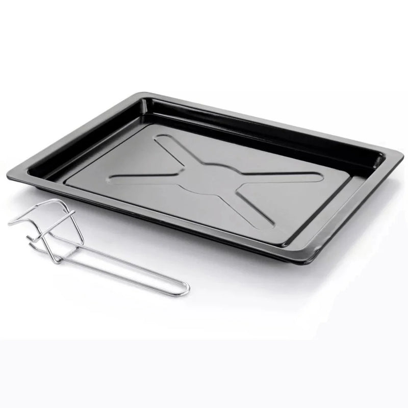 Chef Central XL Black Toaster Oven and Broiler with Dual Solid Element Burners - Versatile Cooking for Small Spaces