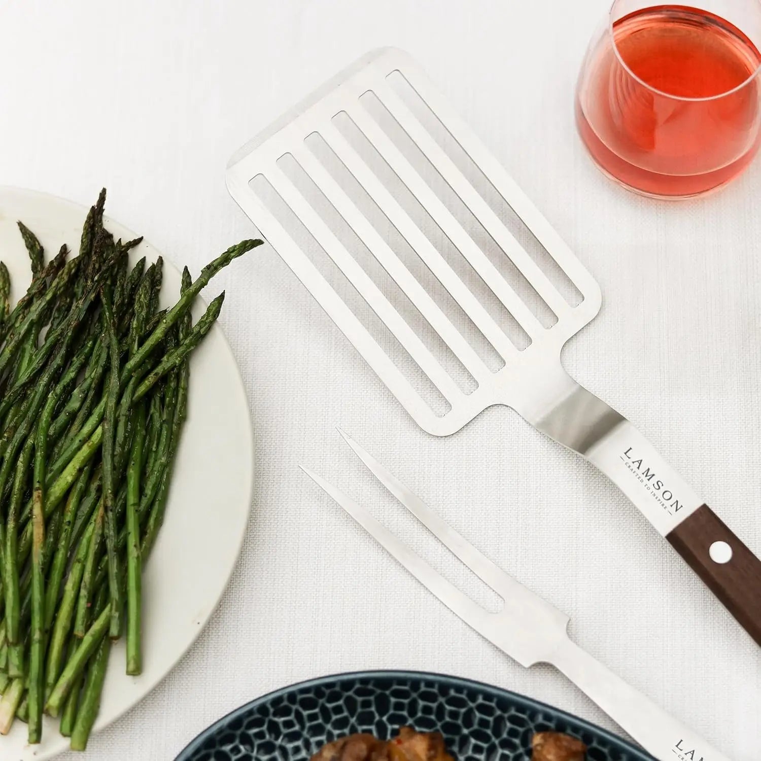 Premier 20" Walnut 3-Piece BBQ Set