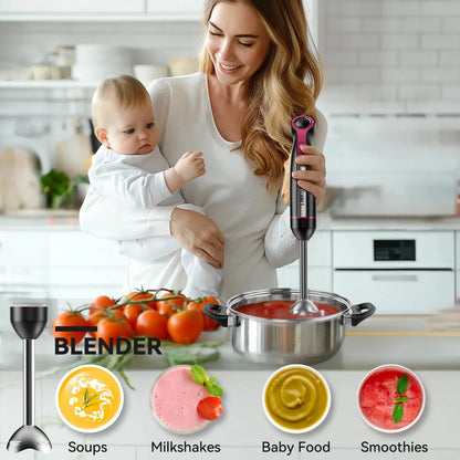 Blend Your Way to Happiness with the 1000W 20-Speed Immersion Blender - The Kitchen Gadget You Never Knew You Needed!