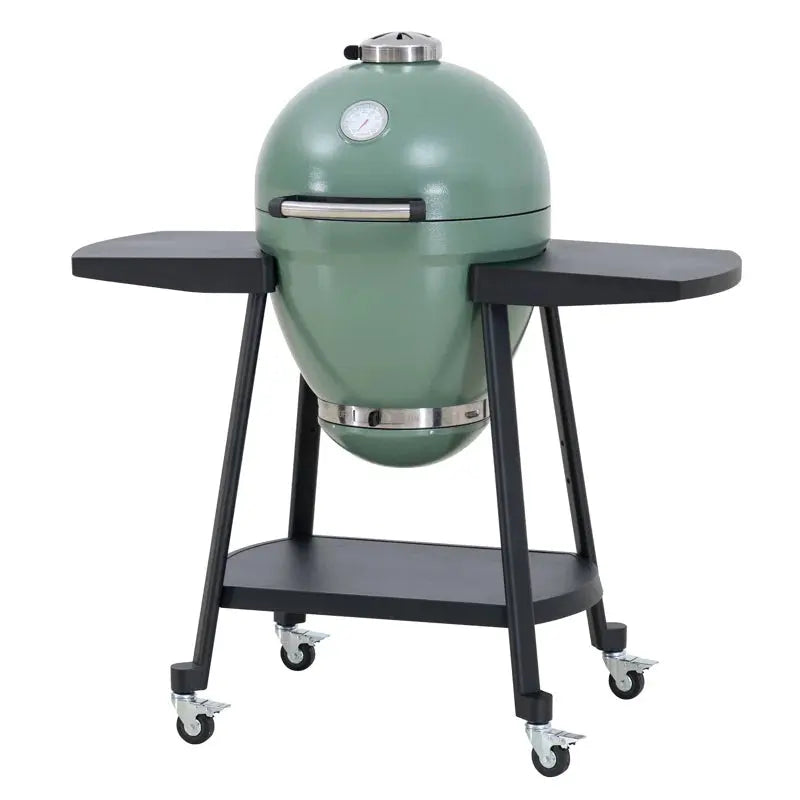 Charcoal Grill 20-Inch Kamado Grill Outdoor Egg Grill with Pizza Stone, Ultimate BBQ Grill and Smoke