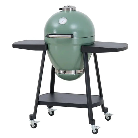 Charcoal Grill 20-Inch Kamado Grill Outdoor Egg Grill with Pizza Stone, Ultimate BBQ Grill and Smoke