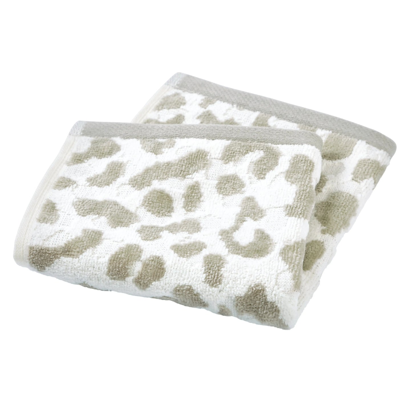 Sofia Home 3-Piece Leopard Jacquard Towel Set, Tan by Sofia Vergara