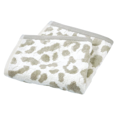 Sofia Home 3-Piece Leopard Jacquard Towel Set, Tan by Sofia Vergara
