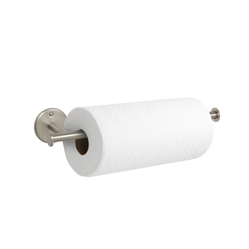 Paper Towel Holder,  Metal Wall Mounted Kitchen Paper Towel Holder, 14 Inch, Nickel