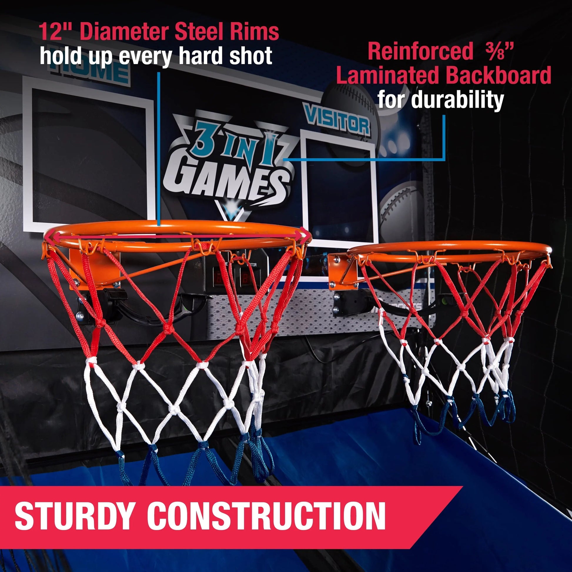 Score Big with the Ultimate 3 in 1 Multi Game: Basketball, Football, and Baseball Fun! 🏀⚽⚾️