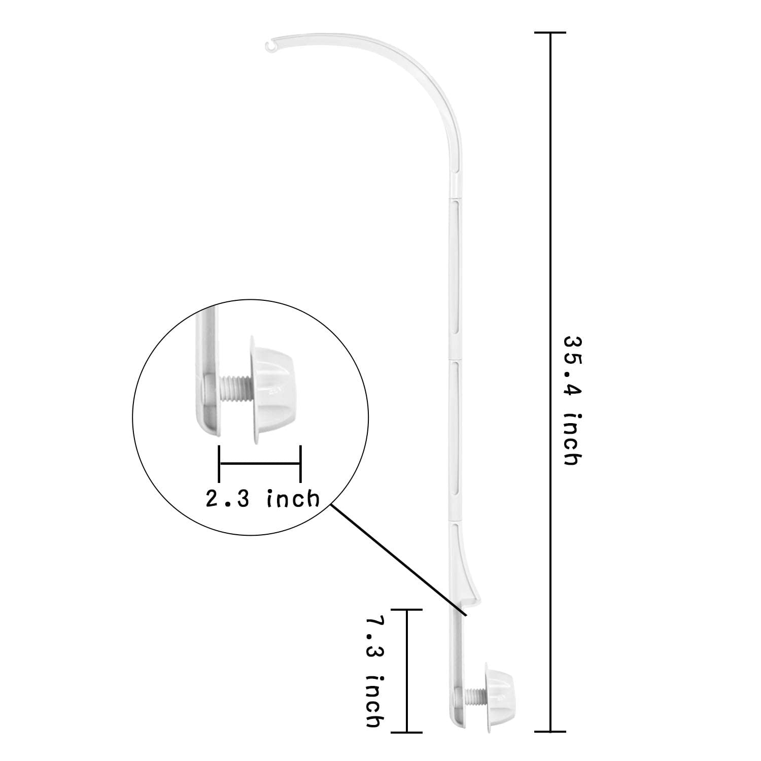 Enchanting 35-Inch Musical Baby Crib Mobile Arm with 3 Play Modes - Perfect for Boys & Girls!