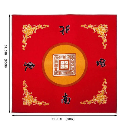 Universal Mahjong Paigow Card Game Table Cover Red Mat 31 5 X 31 5 80Cm X 80Cm
