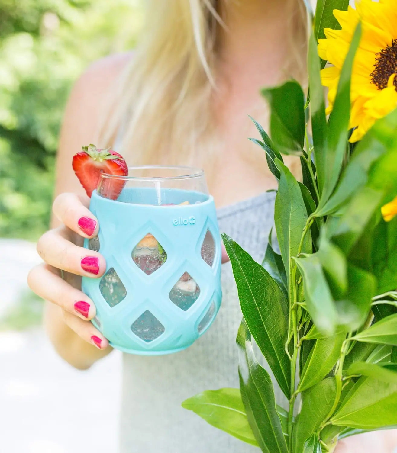 Cru 17oz Stemless Wine Glass Set with Colorful Silicone Sleeves - Perfect for Summer Parties and Outdoor Fun!