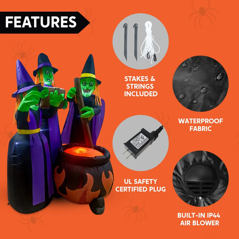 Turn Your Yard into a Spooktacular Wonderland with Our 6 Ft Inflatable Witches Cauldron! 🎃✨ #HalloweenFun #InflatableMagic