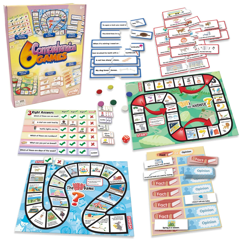 Comprehension Games, Set of 6 Different Games