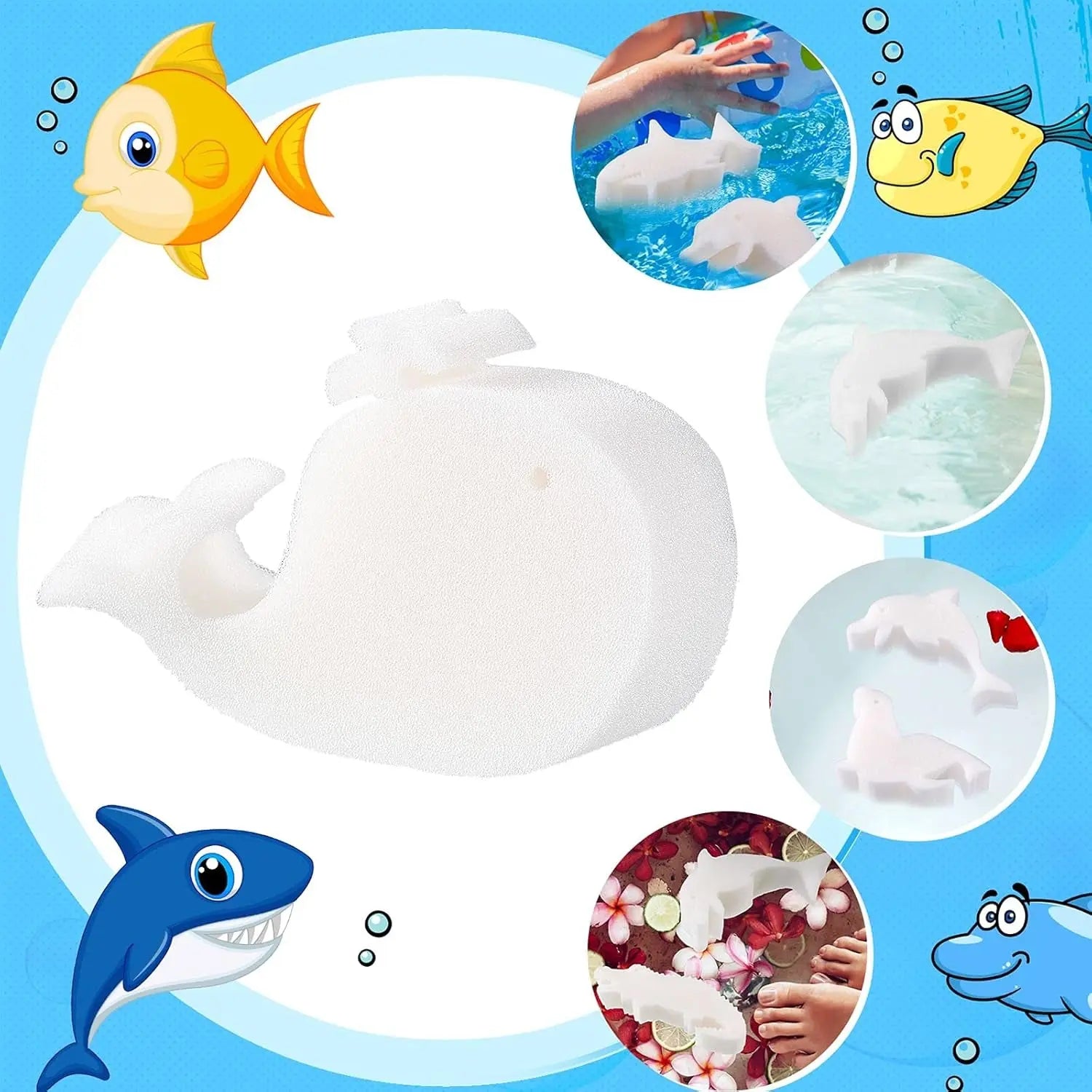 24 Pcs Oil Absorbing Sponge Hot Tub Scum Absorber Pool Floating Sponge Hot Tub Accessories Pool Accessories for Swimming Pool and Spa Cleaning Supplies(Vivid Style)