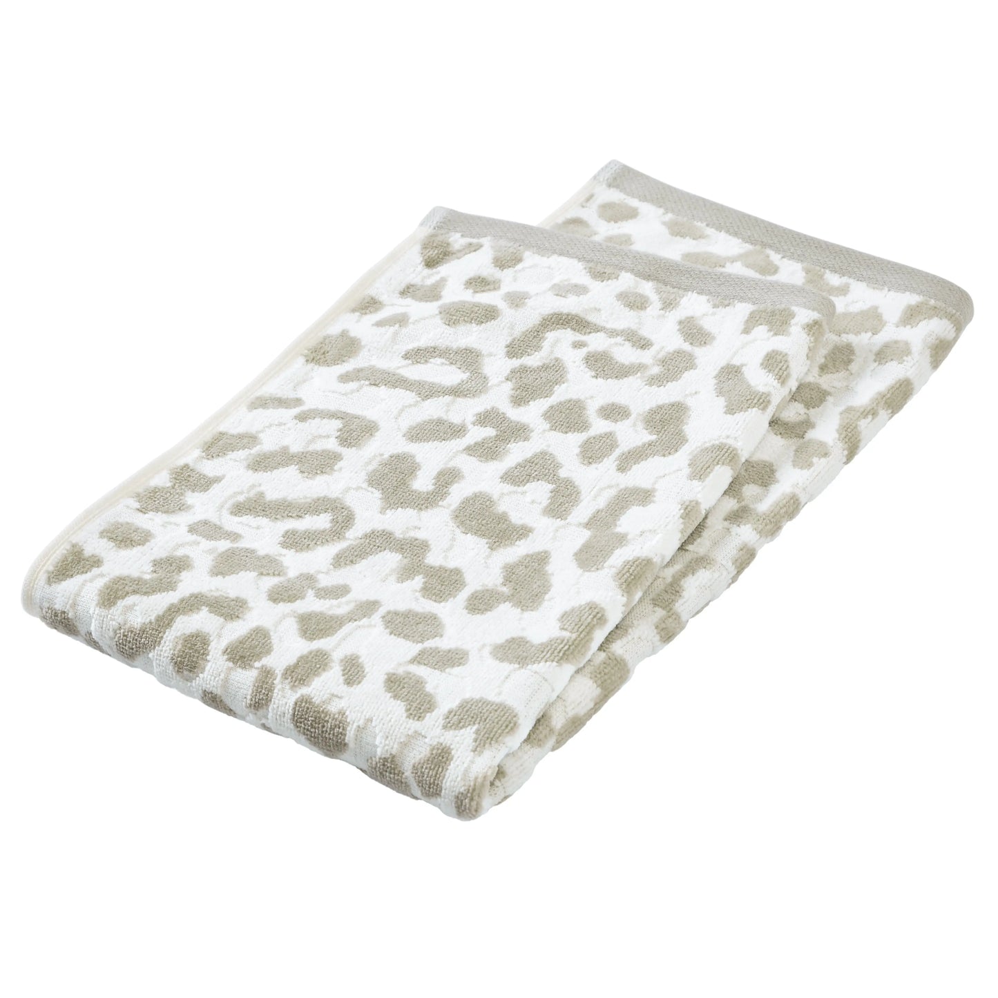 Sofia Home 3-Piece Leopard Jacquard Towel Set, Tan by Sofia Vergara
