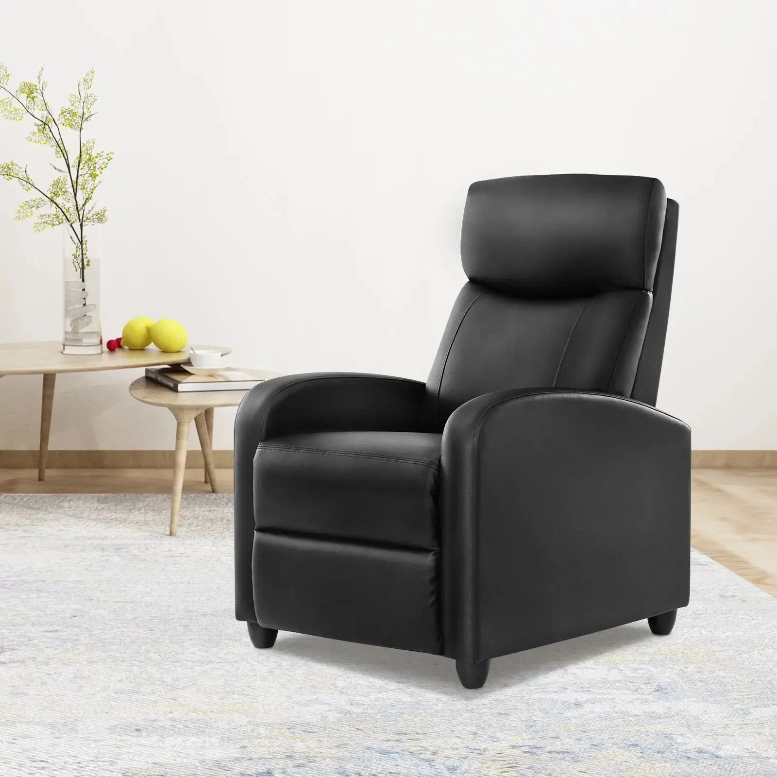 Ultimate Black Massage Recliner with Plush Seat and Soothing Backrest