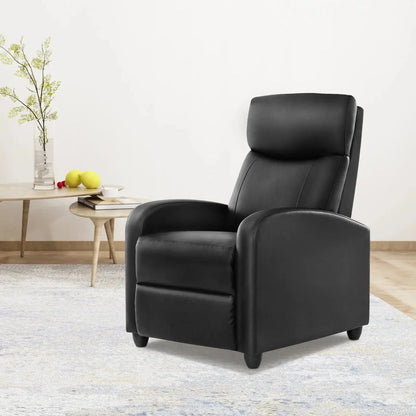 Ultimate Black Massage Recliner with Plush Seat and Soothing Backrest