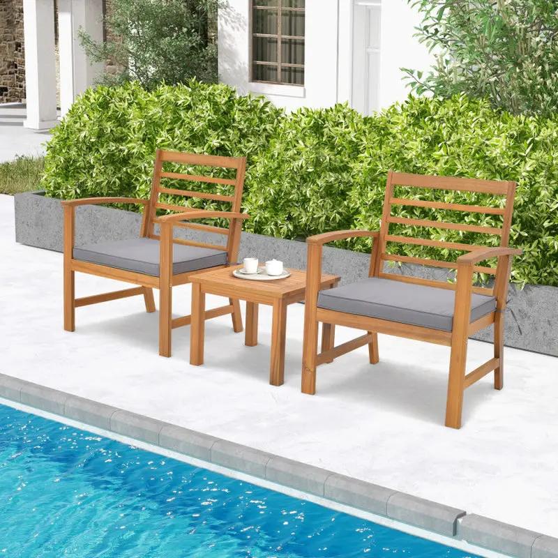 3-Piece Outdoor Lounge Set with Cushions So Soft, You’ll Forget You’re Not on a Cloud!
