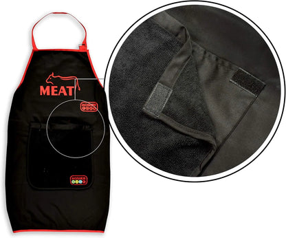 Dairy Blue, Red Meat, Parve Green Kitchen Linen Apron, Oven Mitt, Pot Holder, and Mini Oven Mitt