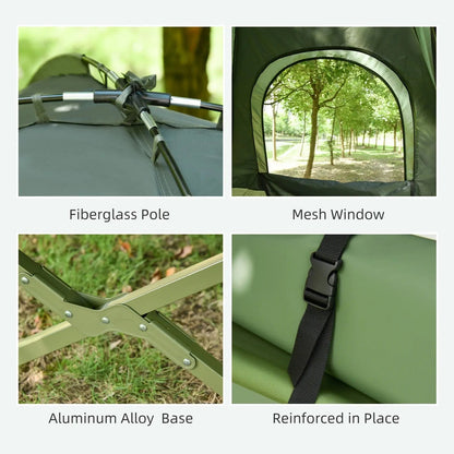 Elevate Your Camping Experience with Our Solo Folding Tent & Comfortable Air Mattress! 🏕️✨