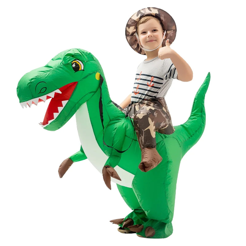 48 Inch Inflatable Dinosaur Costume for Kids, Kids Halloween Costume for Unisex Boys Girls, Funny Blow up Costumes for Halloween Party Cosplay