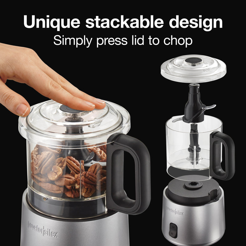 3.5 Cup 2-Speed Food Processor, Gray
