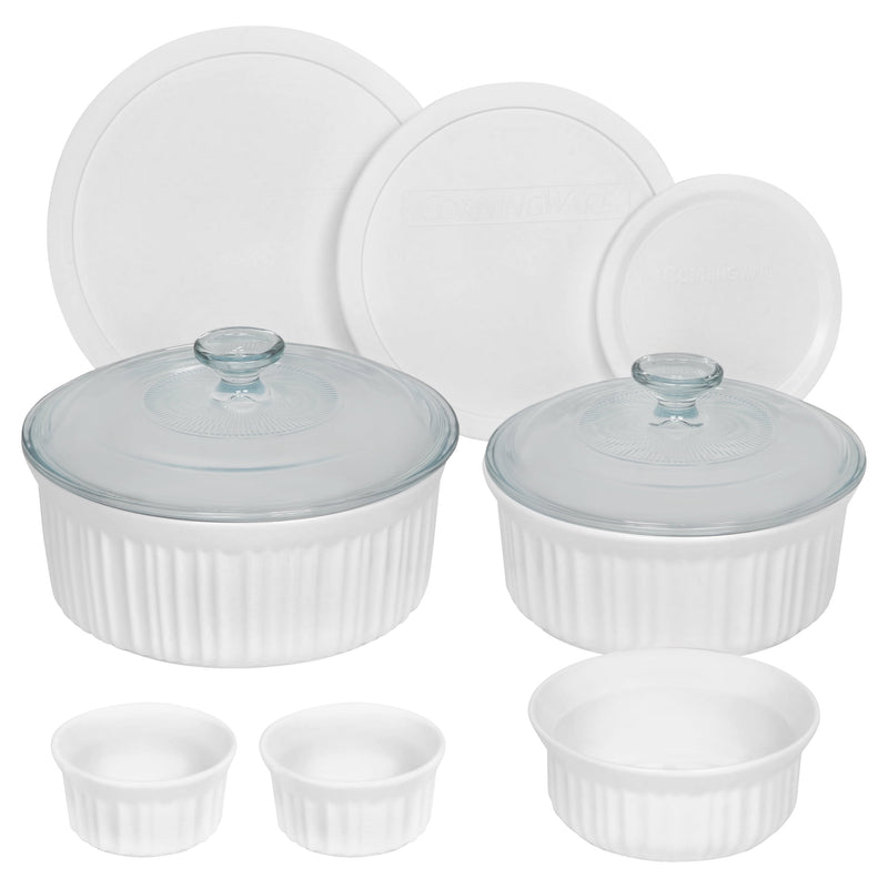 Elevate Your Baking Game with This Stunning 10-Piece French White Bakeware Set! 🍰✨
