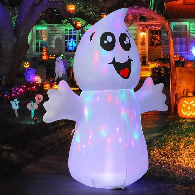 Spookify Your Halloween! 🎃👻 5 FT Inflatable Ghost with LED Lights - Perfect for Outdoor Festivities! #HalloweenDecor #SpookySeason