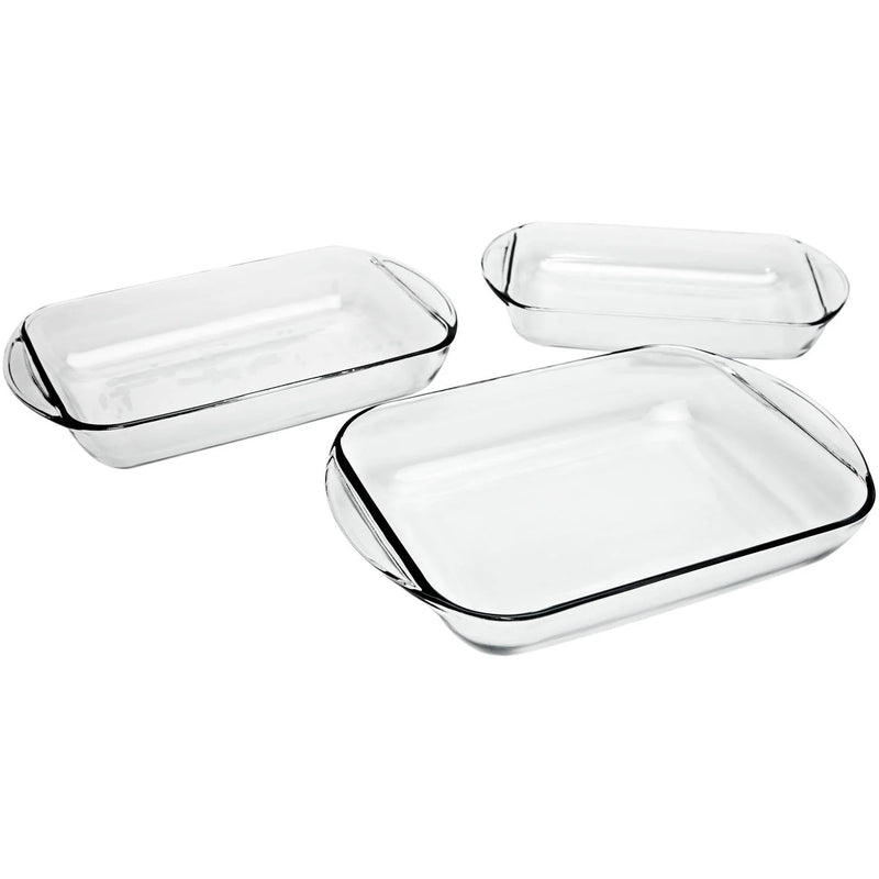 Upgrade Your Kitchen with This 3-Piece Glass Baking Dish Set! 🍰✨