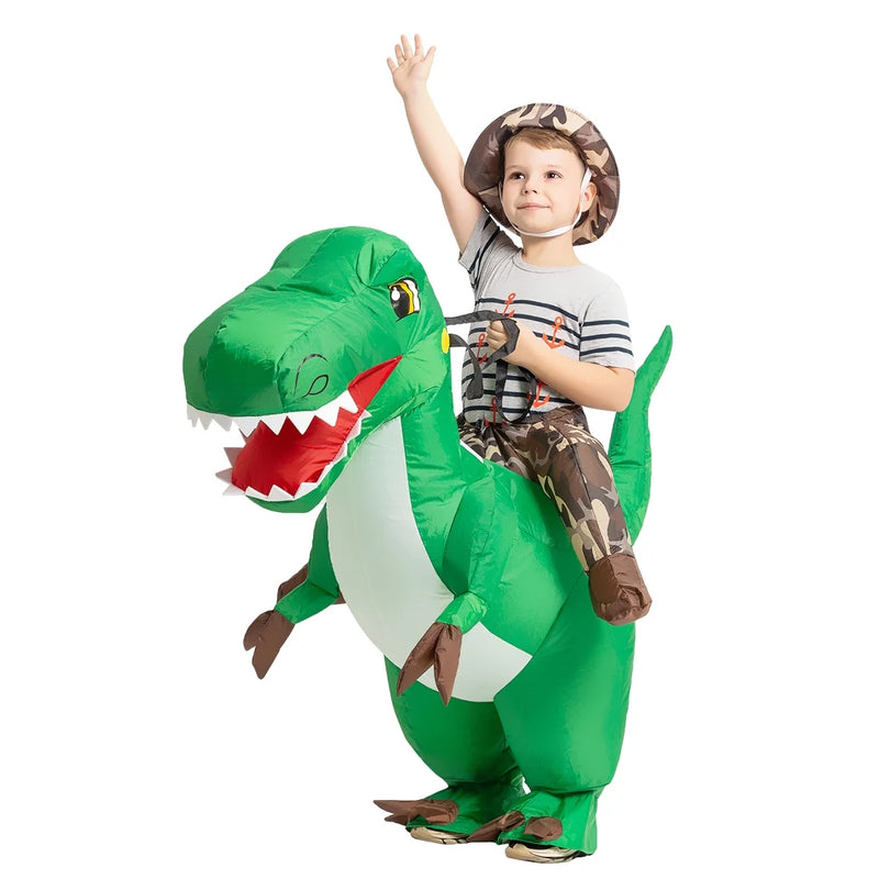 48 Inch Inflatable Dinosaur Costume for Kids, Kids Halloween Costume for Unisex Boys Girls, Funny Blow up Costumes for Halloween Party Cosplay