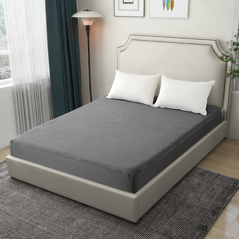 100% Waterproof Mattress Protector Twin Size Premium Viscose from Bamboo 3D Air Cooling Mattress Pad Cover for Bed Ultra-Soft Breathable Noiseless with 8''-21'' Deep Pocket (Dark Gray, Twin)