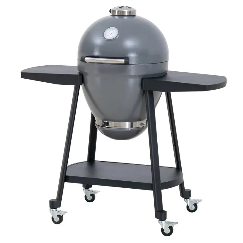 Charcoal Grill 20-Inch Kamado Grill Outdoor Egg Grill with Pizza Stone, Ultimate BBQ Grill and Smoke