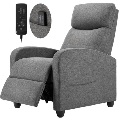Ultimate Black Massage Recliner with Plush Seat and Soothing Backrest