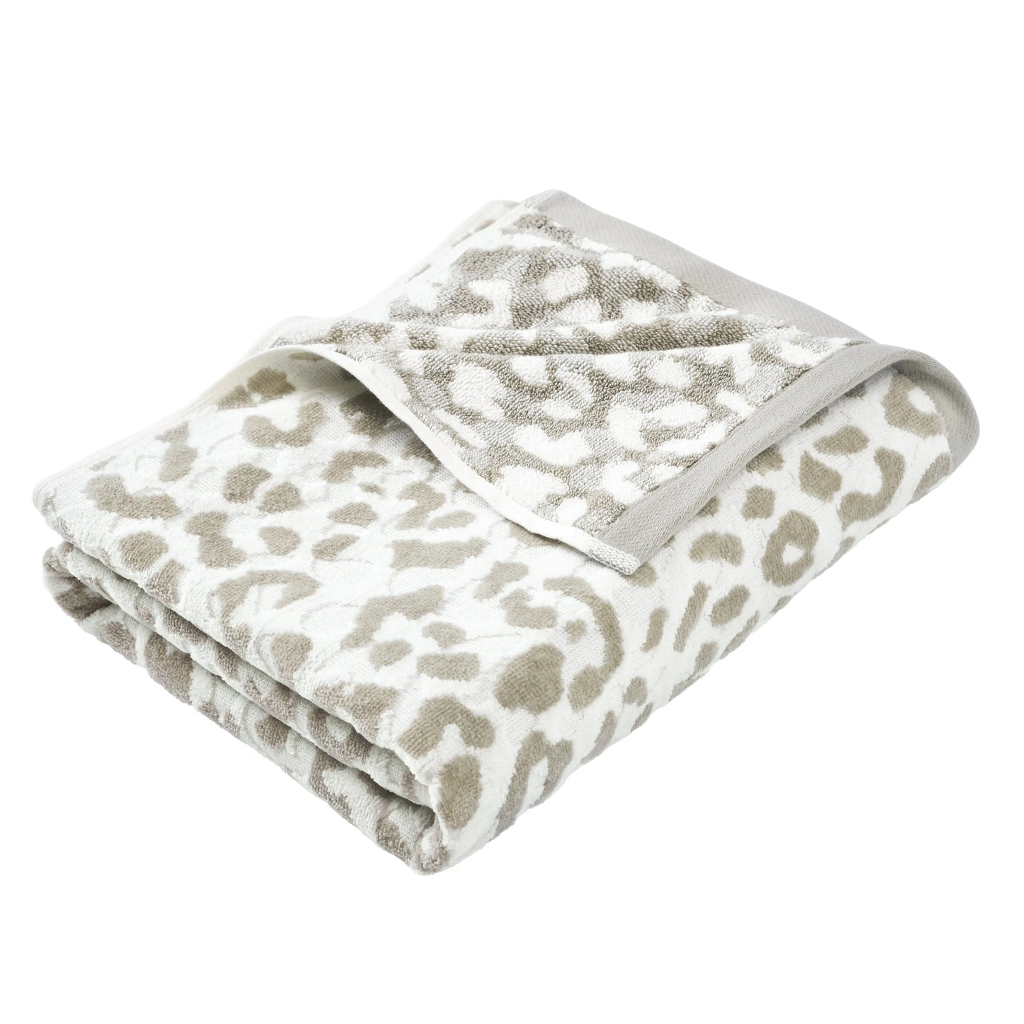 Sofia Home 3-Piece Leopard Jacquard Towel Set, Tan by Sofia Vergara