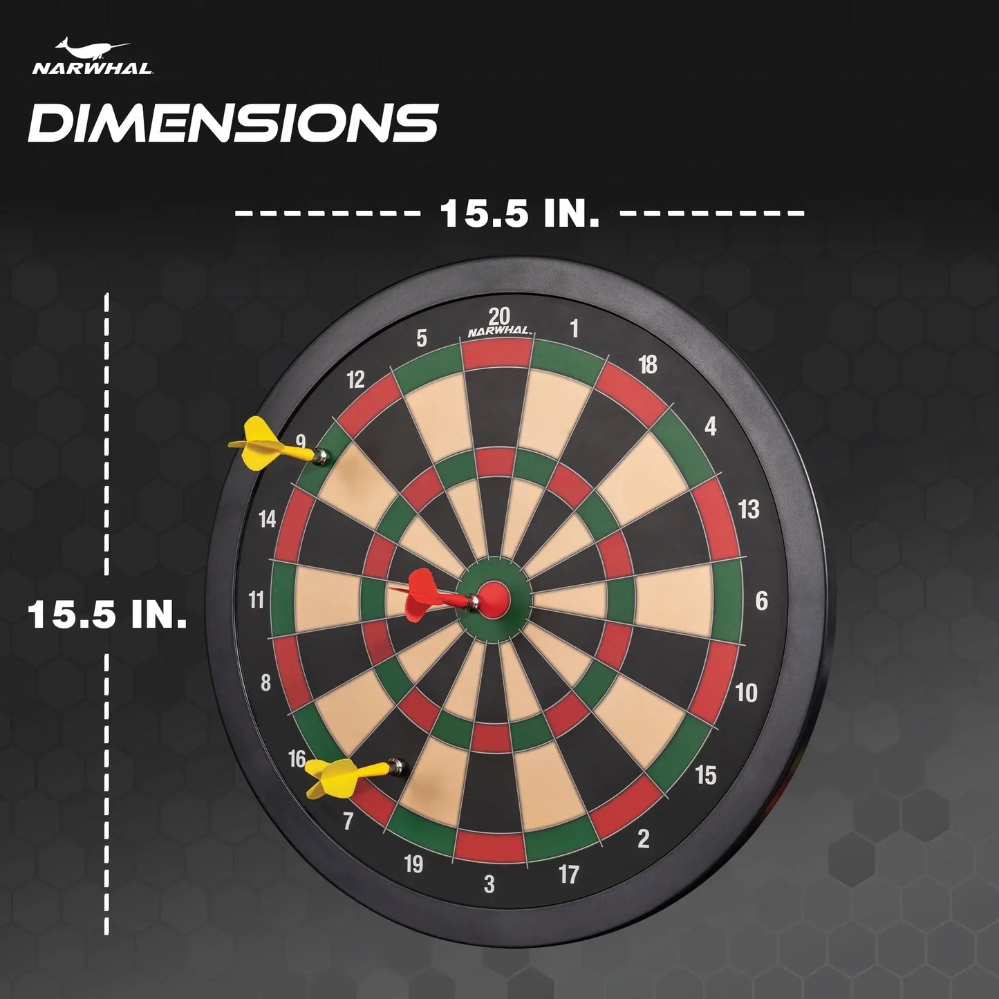 Experience Fun and Safety with the 15.5-Inch Easy Hang Magnetic Dartboard – Includes Six Magnetic Darts for Family-Friendly Play!