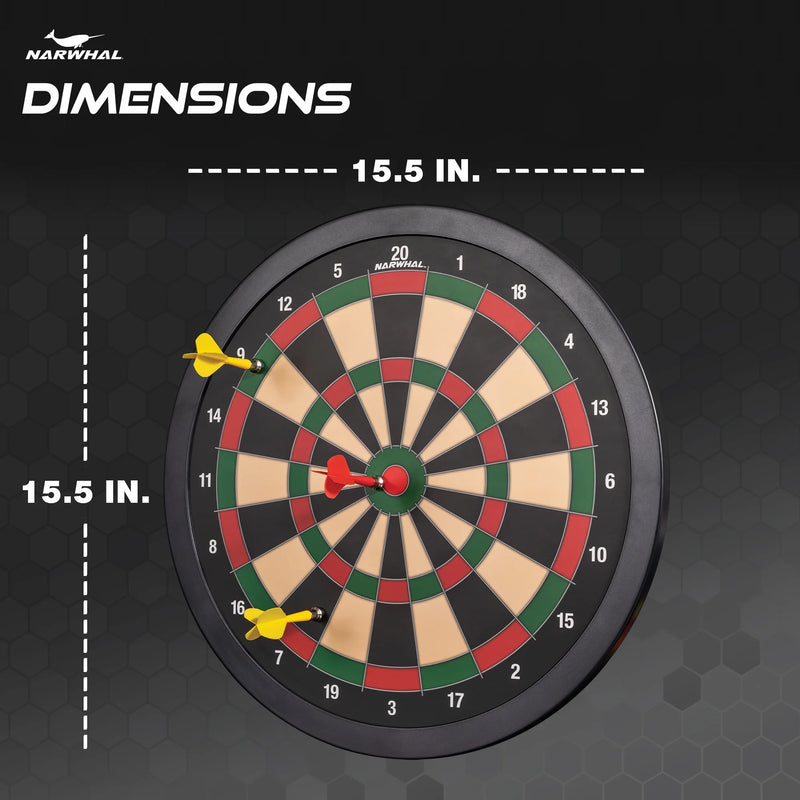 Experience Fun and Safety with the 15.5-Inch Easy Hang Magnetic Dartboard – Includes Six Magnetic Darts for Family-Friendly Play!