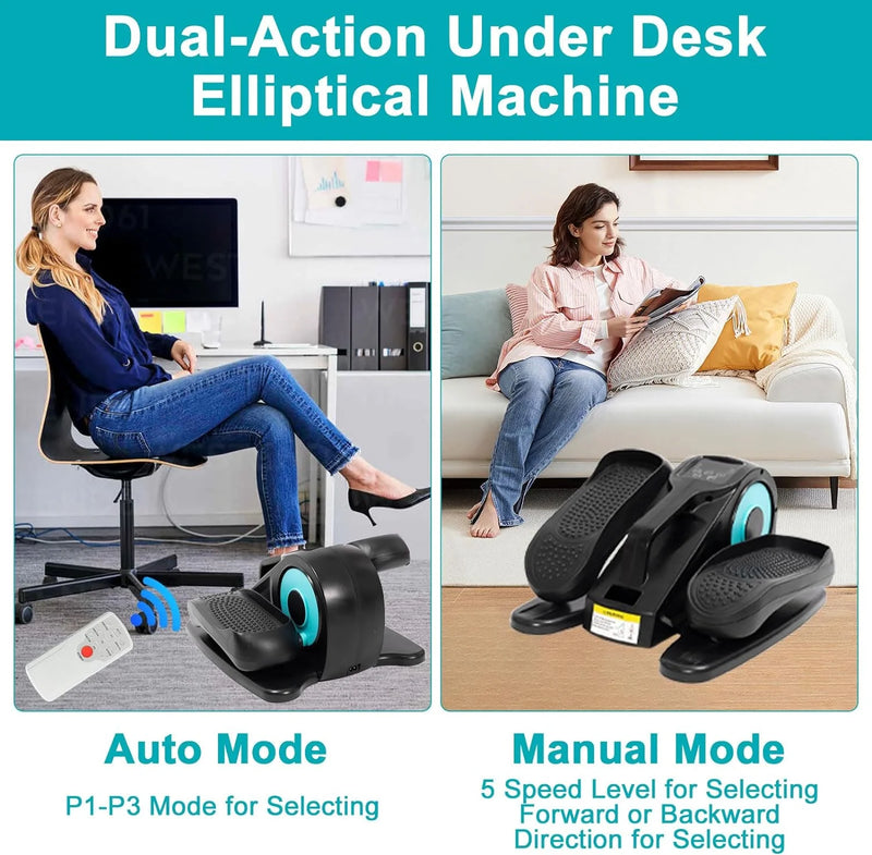 Revamp Your Fitness Routine with the Ultimate Under Desk Mini Elliptical! 🚴‍♀️💙 Perfect for Home or Office, Quiet & Portable with Remote Control and LCD Display! #HomeGym #FitnessGoals