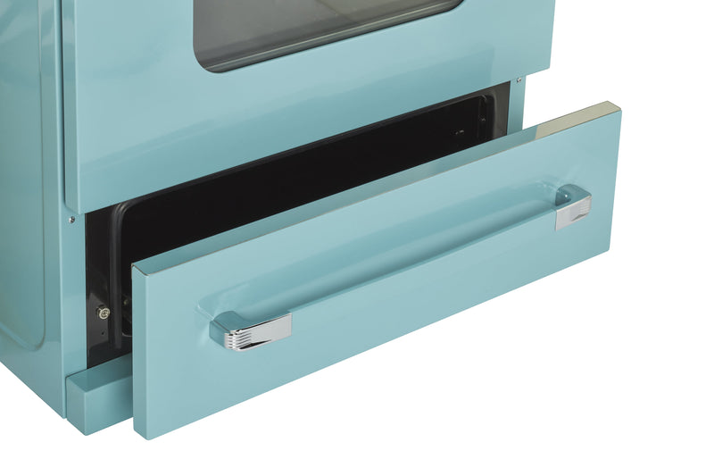 Unleash Your Inner Chef with This Turquoise Retro Range – Cooking Just Got a Whole Lot Cooler!