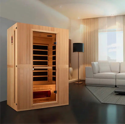 Maxxus 2 - Person Bluetooth Compatible FAR Infrared Sauna in Hemlock
