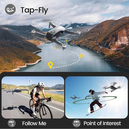 WF31 4K GPS Foldable Quadcopter Drone for Adults - 50 Minutes Flight Time, Black
