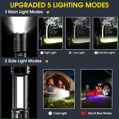 Powerful Compact Flashlight - USB C charging