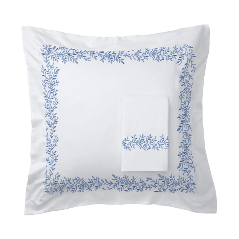 600 Thread Count Floral Vine Embroidered Euro Sham Pairs Mélange Home