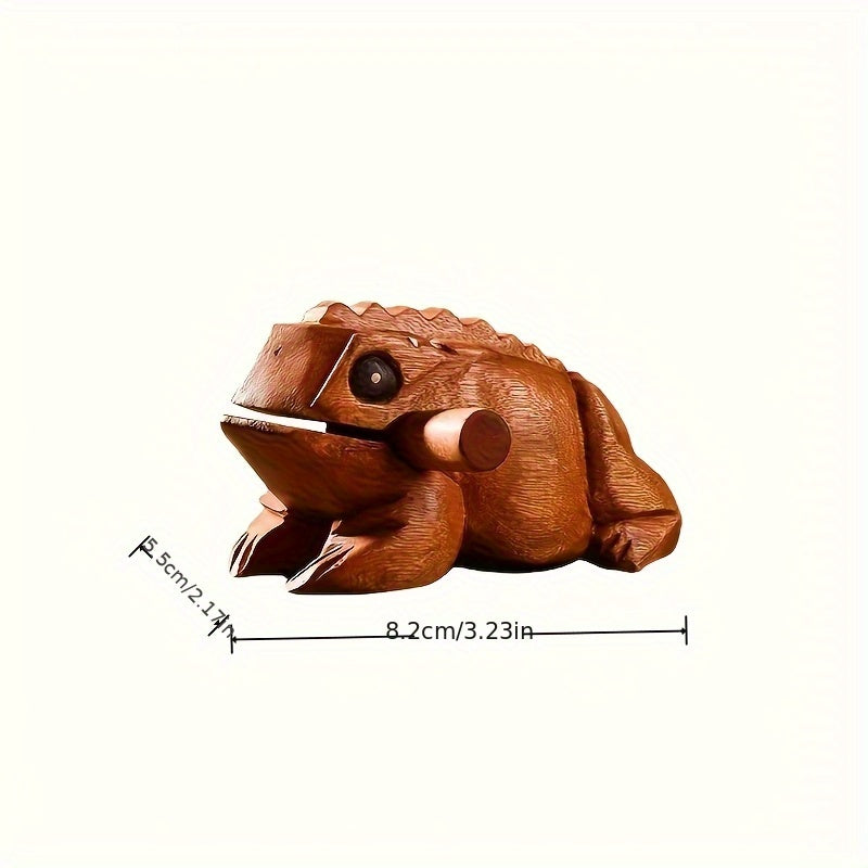 Musical Wooden Singing Frog Statue