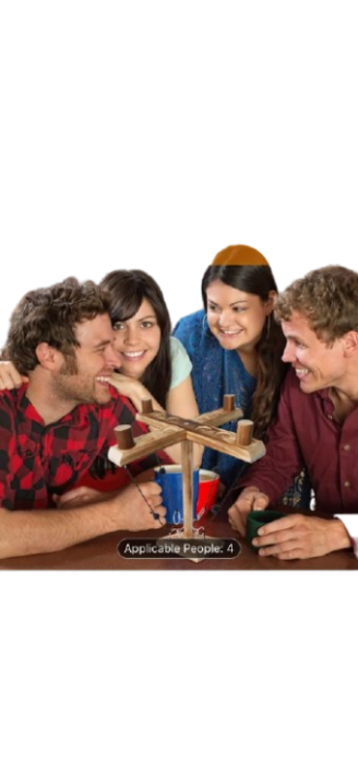 4-Player Wooden Ring Toss Game – Interactive Tabletop Challenge for Family & Friends