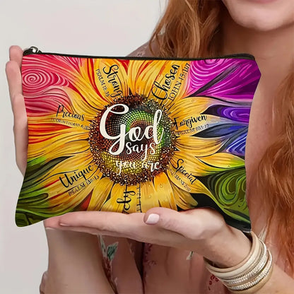 Lively Sunflower Cosmetic Pouch 03d