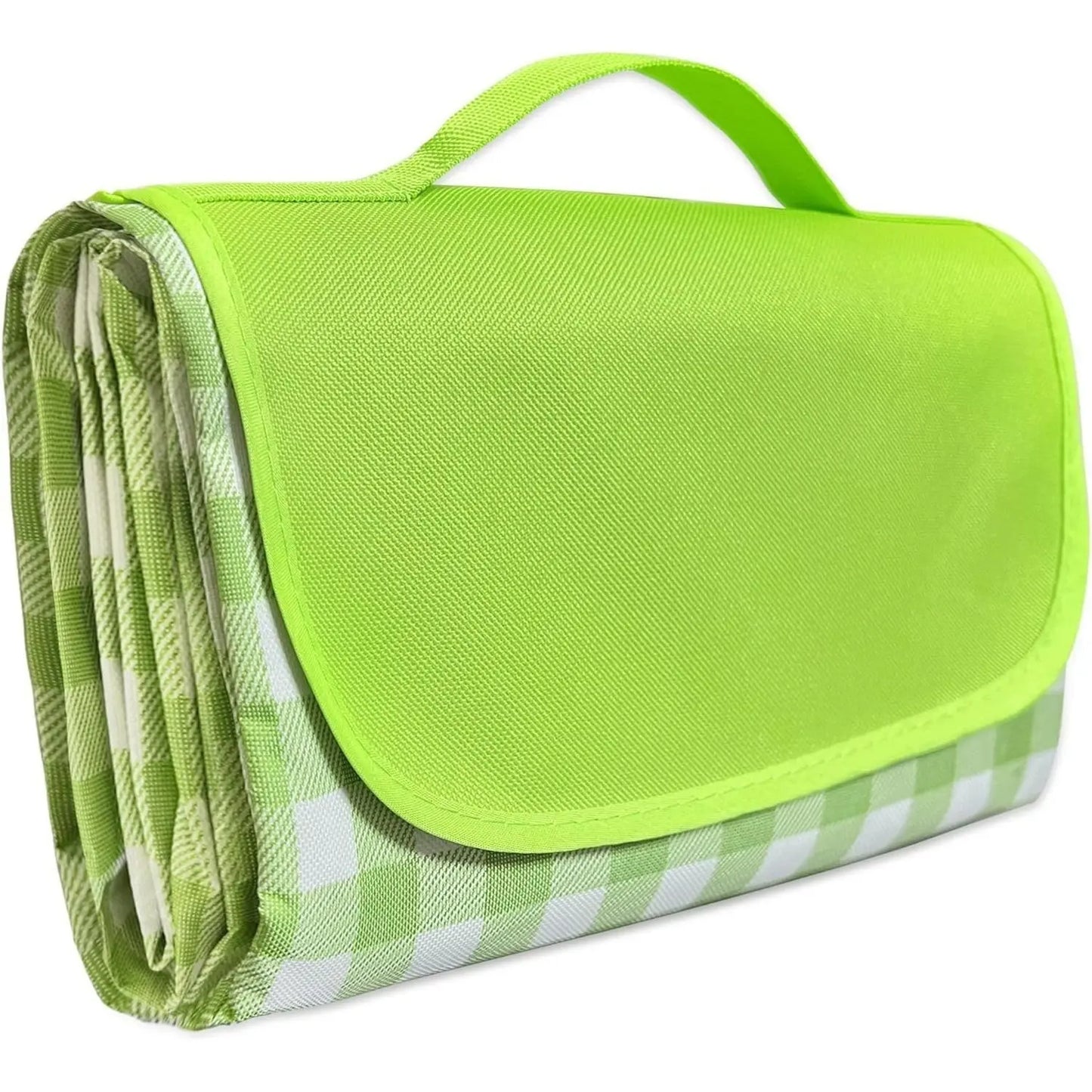 Green Checkered Large Outdoor Picnic Blanket