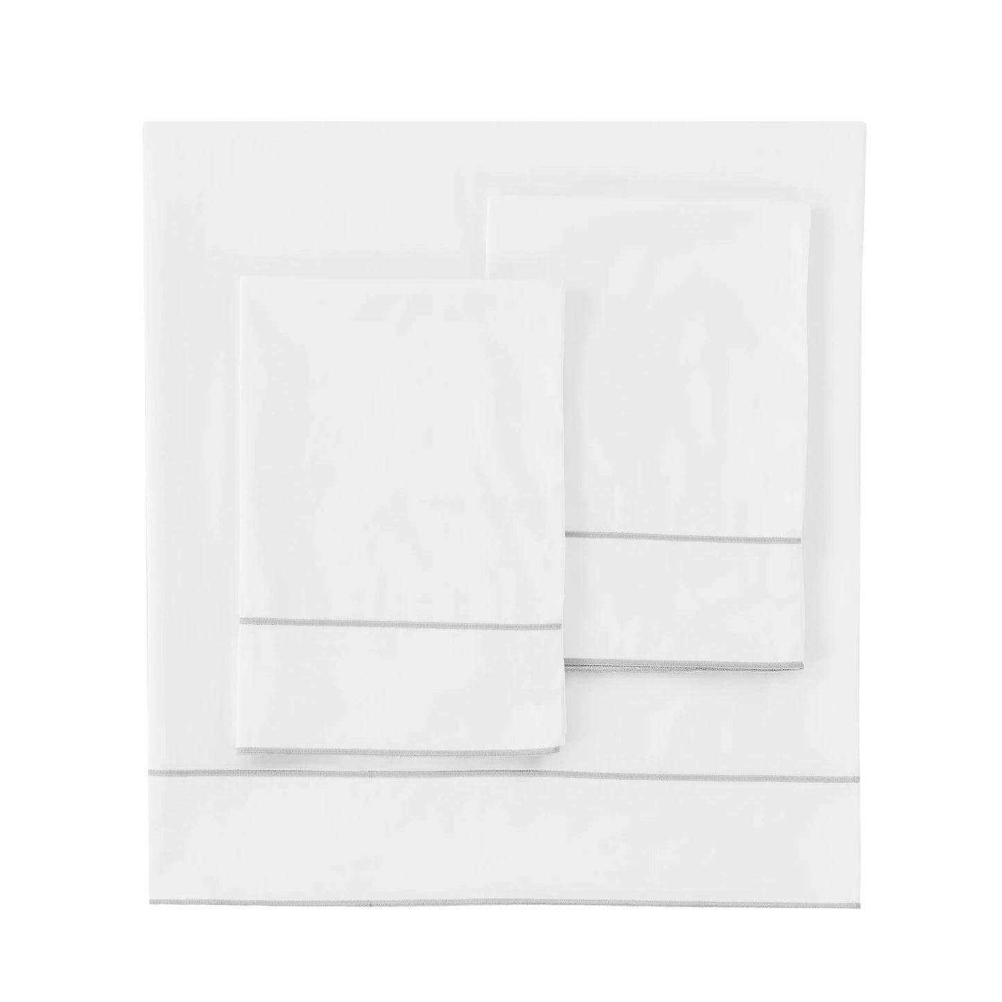 600 Thread Count Framed Sateen Embroidered Cotton Sheet Set Mélange Home