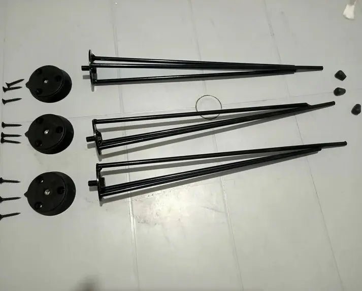 Hairpin Legs set with Screws, Rubbers, Easy installation - Our3Designs