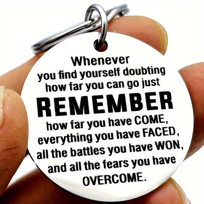 Stainless Steel Keychain | Inspirational Quote