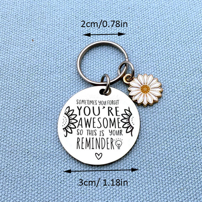 Stainless Steel Keychain | Inspirational Quote