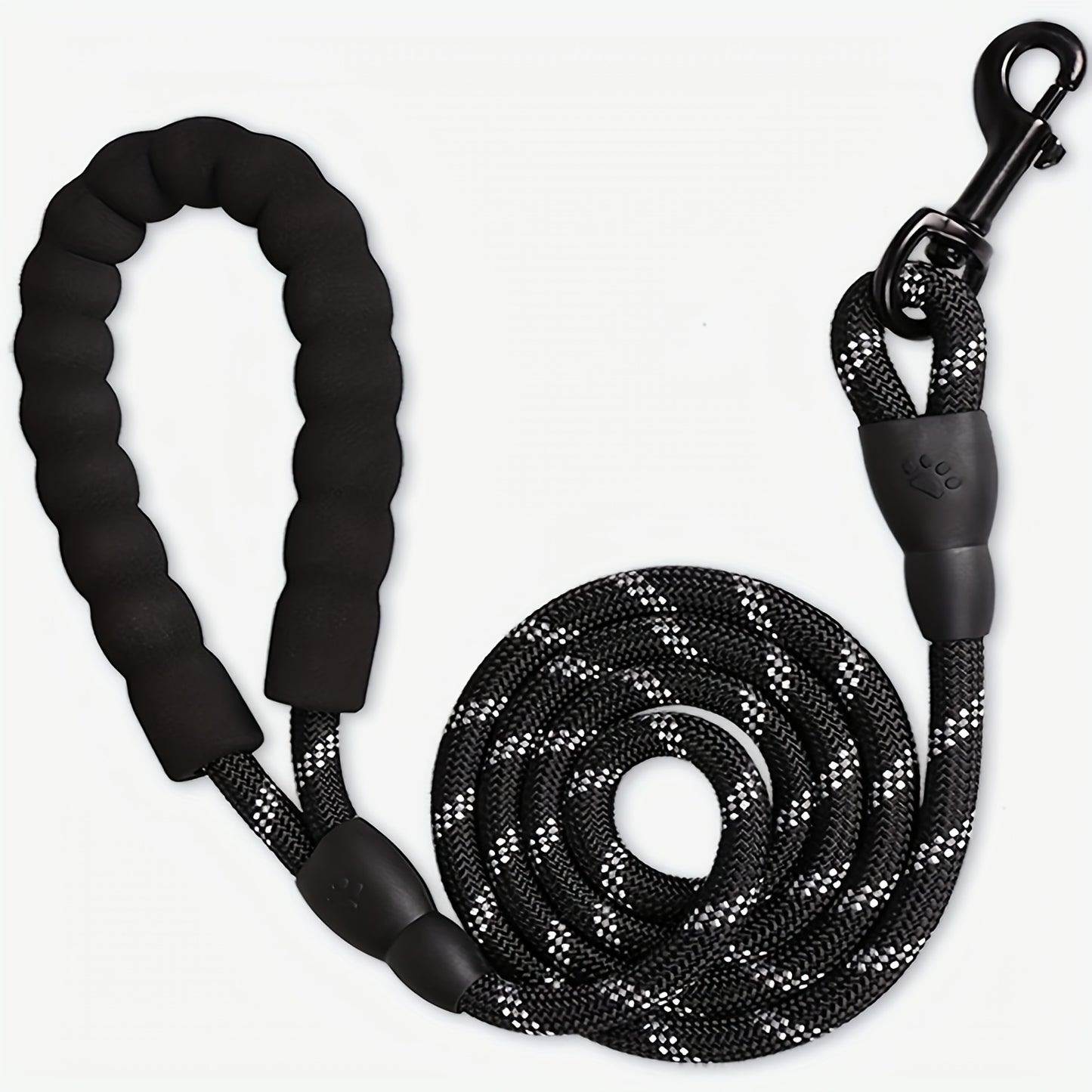 Dog Leash with Comfortable Padded Handle And Highly Reflective Threads