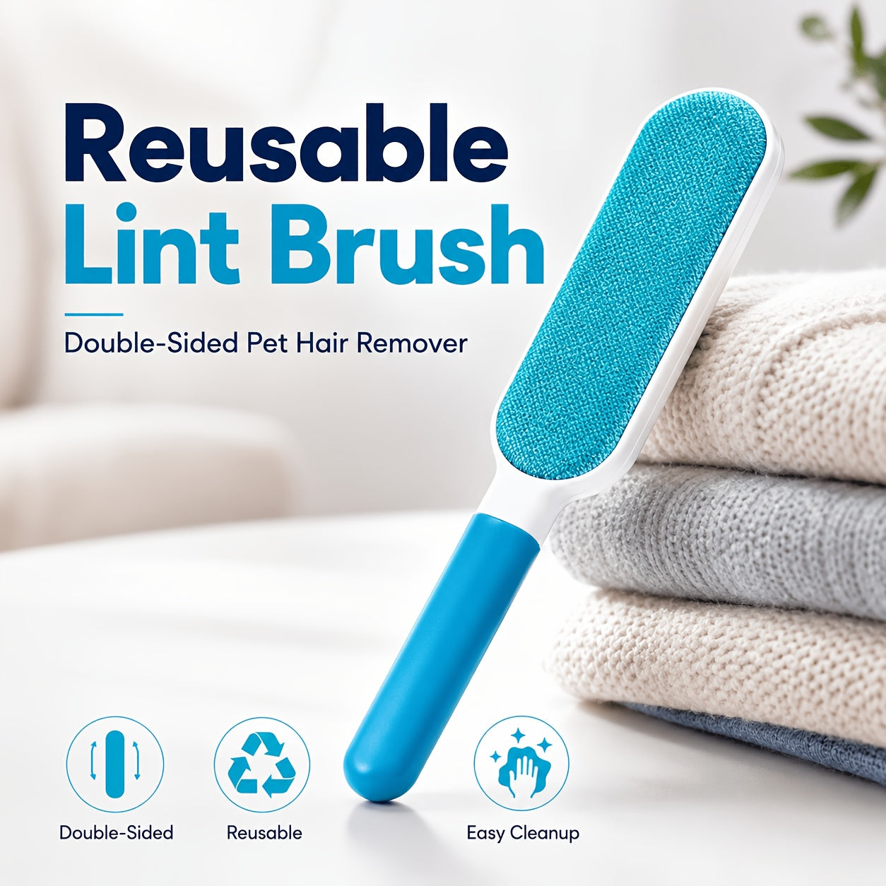 1pc Anti-Static Double-Sided Multi-Purpose Clothing Cleaning Brush