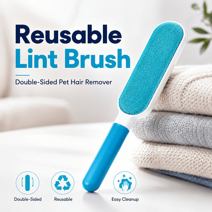 1pc Anti-Static Double-Sided Multi-Purpose Clothing Cleaning Brush